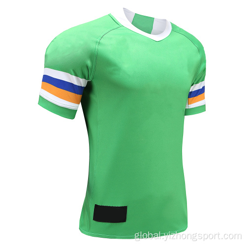 Wholesale Rugby Wear Free Design Mens Dry Fit Rugby Wear T Shirt Green Supplier